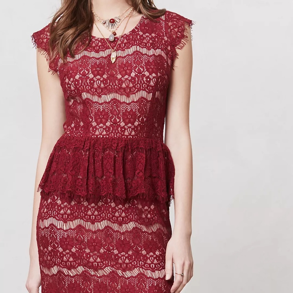 Maeve Anthropology Elsa Peplum Dress size Medium